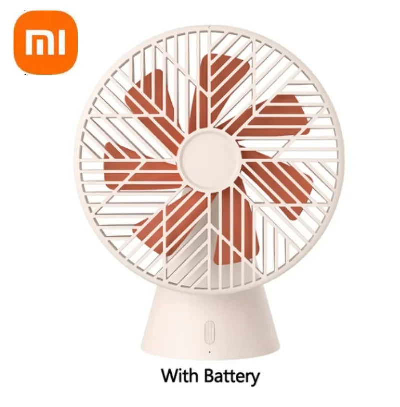 XIAOMI SOTHING 4000mah Silent Fan Rechargeable Handheld Portable Fan Desktop USB  Quite Mini Fan Cooler for Home Office Outdoor