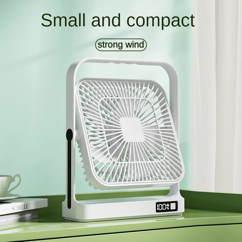 New M09 desktop wall mounted fan, 3600mAh USB ultra long endurance rechargeable battery, suitable for indoor/outdoor use