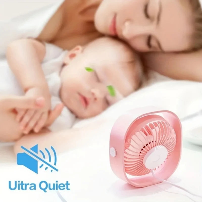 Mini Desk Fan with Lamp Rechargeable USB Portable Fan Cool Camping Gear Wall Mounted Small Electric Fans